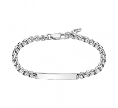 PULSERA LOTUS ACERO CON PLACA PARA GRABAR LS2365/2/1