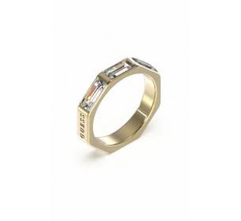 ANILLO GUESS ACERO DORADO CIRCONITAS JUBR03174JWYG52