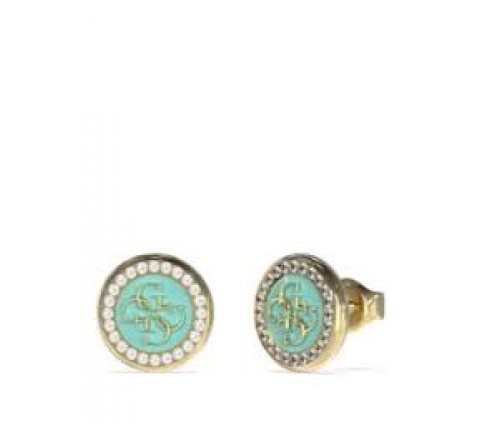PENDIENTES GUESS ACERO DORADO TURQUESA JUBE03123JWYGAQT-U