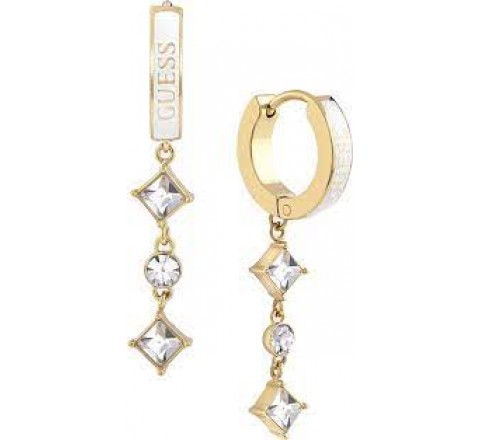 PENDIENTES GUESS ACERO DORADO ARO LARGOS JUBE03069JWYGWHT-U