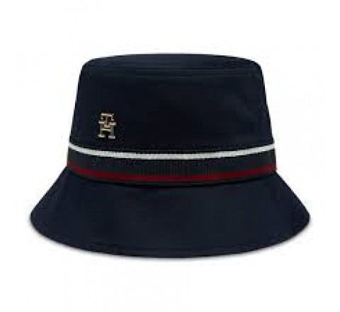 GORRO TOMMY HILFIGER AZUL MARINO LOGO DORADO AW0AW15097 DW6