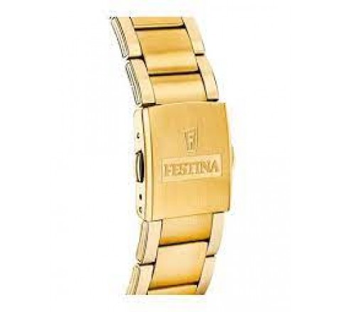 RELOJ FESTINA CAJA Y ARMIS ACERO DORADO CRONO F20633/3