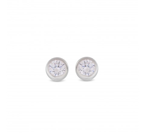 PENDIENTES LUXENTER PLATA CHATON CIRCONITA EH1560000