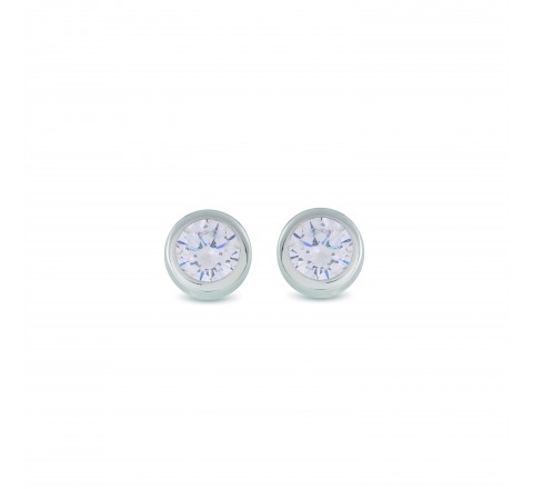 PENDIENTES LUXENTER PLATA CHATON CIRCONITA EH1570000