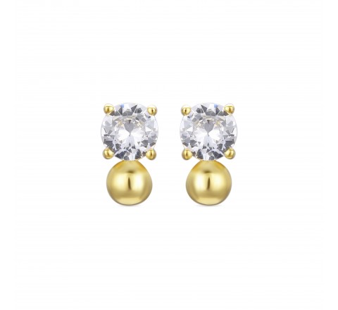 PENDIENTES LUXENTER PLATA DORADA CIRCONITA EH806Y0000
