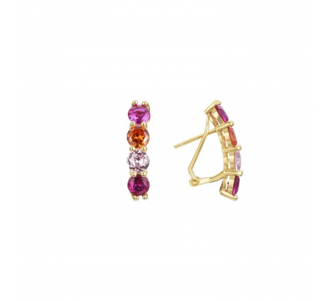 PENDIENTES LUXENTER PLATA DORADA COLOR OMEGA EH815Y20B00