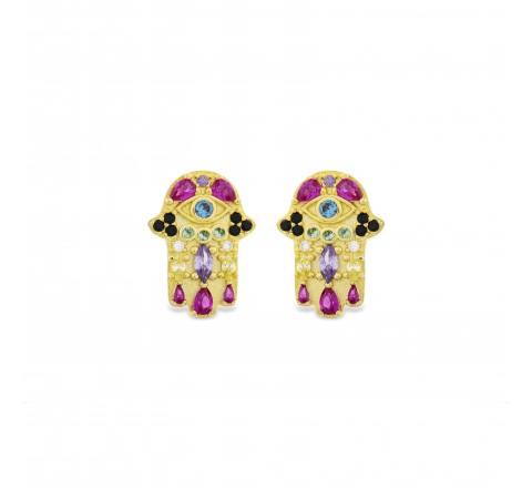 PENDIENTES PLATA CHAPADA AIRIS MANO FATIMA EQ333Y2000