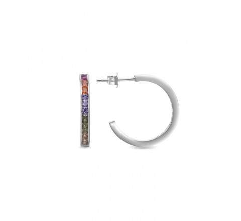 PENDIENTES LUXENTER PLATA ARO MULTICOLOR EV1032000