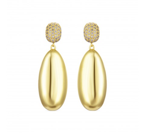 PENDIENTES LUXENTER PLATA DORADA LARGOS EXA425Y0000