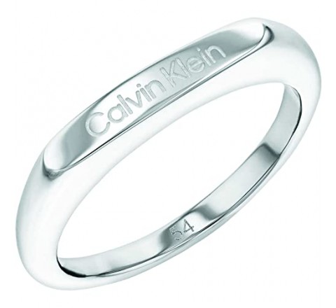 ANILLO CALVIN KLEIN FINO ACERO LOGO GRABADO 54 35000187C