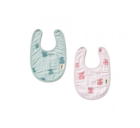 SET BABEROS BEBE TOUS BABY HFLUFFY-2412 ROSA/BRUM 2002410403