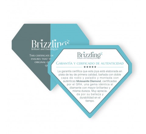 GARGANTILLA BRIZZLING PLATA MOISANITE DIAMOND 6MM BMP024