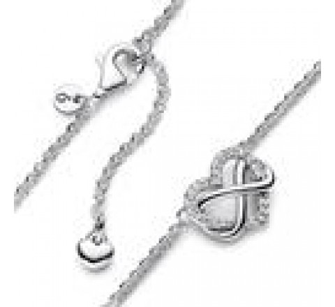 GARGANTILLA PLATA CORAZON CON INFINITO 392666C01-50