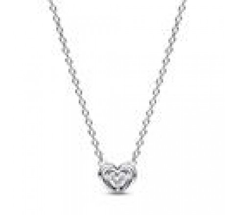 GARGANTILLA PANDORA PLATA CORAZON Y GEMA 392494C01-45