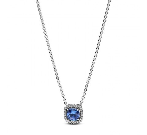 COLLAR HALO AZUL CUADRADO BRILLANTE 393560C01