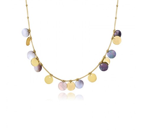 COLLAR VICEROY ACERO IP DORADO MADREPERLA 14182C01012