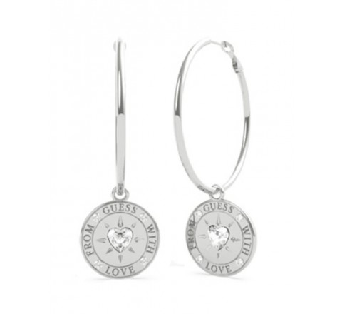 PENDIENTES GUESS UBE70031 ACERO ARO CON COLGANTE REDONDO