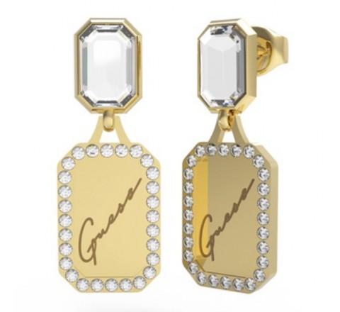 PENDIENTES GUESS ACERO DORADO LARGOS JUBE01132JWYGT-U