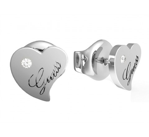 PENDIENTES GUESS UBE79015 ACERO CORAZON CIRCONITA