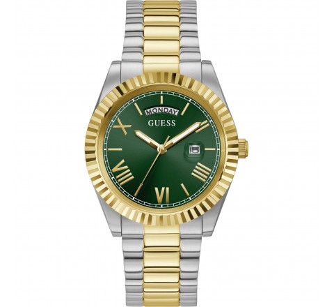 RELOJ GUESS ACERO BICOLOR DORADO ESFERA VERDE GW0265G8