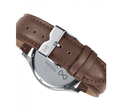 RELOJ MARK MADDOX CAJA ACERO CORREA MARRON HC7138-46
