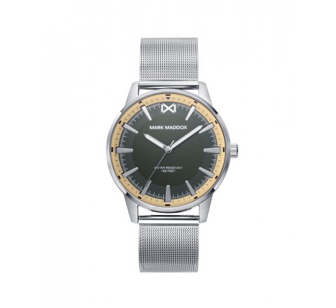 RELOJ MARK MADDOX CAJA Y ARMIS ACERO ESFERA VERDE HM0141-67