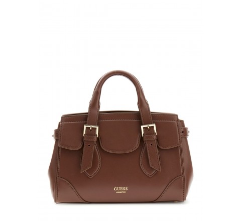 BOLSO GUESS SOFIA SMALL SATCHEL MARRON OSC HWDIAAP6236 CHO