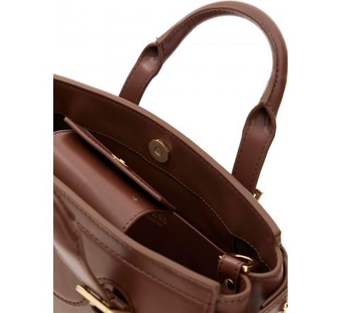 BOLSO GUESS SOFIA SMALL SATCHEL MARRON OSC HWDIAAP6236 CHO