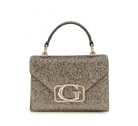BOLSO GUESS ZALINA MINI TOP DORADO HWEP935078