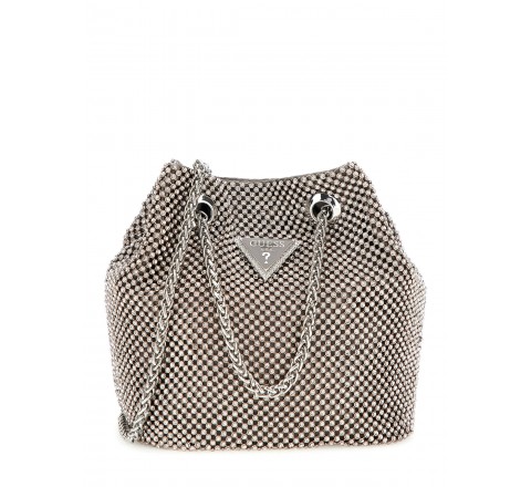BOLSO GUESS ZALINA POUCH PLATEADO HWRY935075