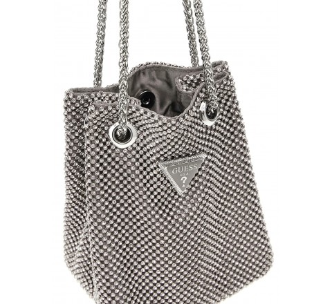 BOLSO GUESS ZALINA POUCH PLATEADO HWRY935075