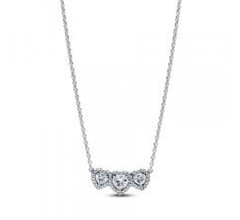 GARGANTILLA PANDORA PLATA TRIPLE HALO CORAZON 394412C01-45