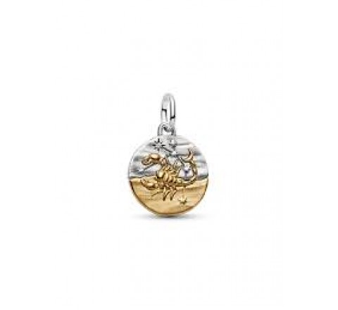 CHARM PANDORA PLATA BICOLOR ZODIACO ESCORPIO 764985C01