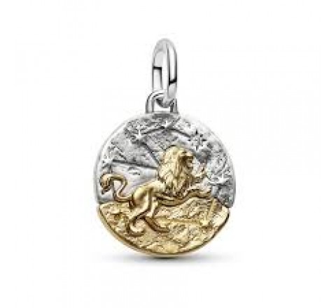 CHARM PANDORA PLATA BICOLOR MEDALLON ZODIACO LEO 764994C01