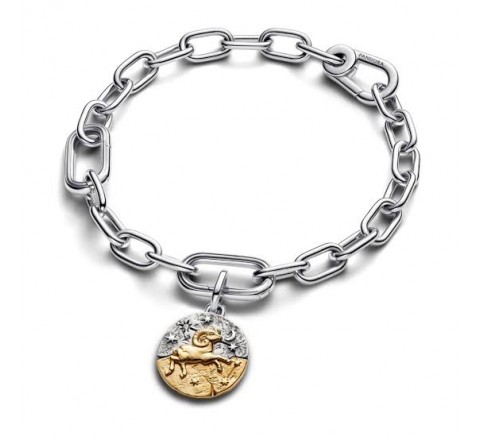 CHARM PANDORA PLATA BICOLOR MEDALLON ZODIACO ARIES 764993C01