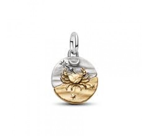 CHARM PANDORA PLATA BICOLOR ZODIACO CANCER 764984C01