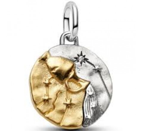 CHARM PANDORA PLATA BICOLOR ZODIACO ACUARIO 764990C01