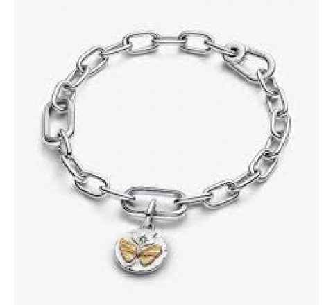 CHARM PANDORA PLATA BICOLOR MEDALLON MARIPOSA 764803C01