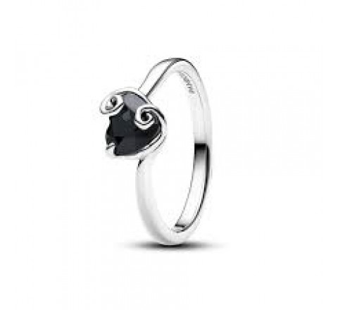 ANILLO PANDORA PLATA JACK DISNEY CORAZON NEGRO 194733C01-54