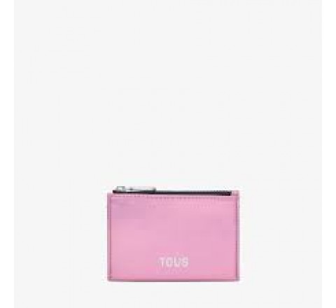 MONEDERO TARJETERO TOUS NEW DORP ROSA METALIZADO 2002468513