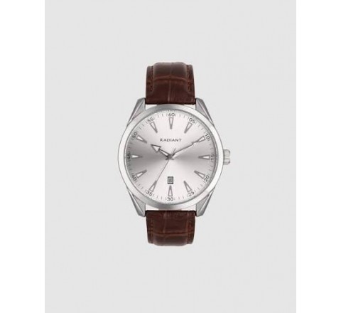 RELOJ RADIANT CAJA ACERO CORREA PIEL MARRON RA695206