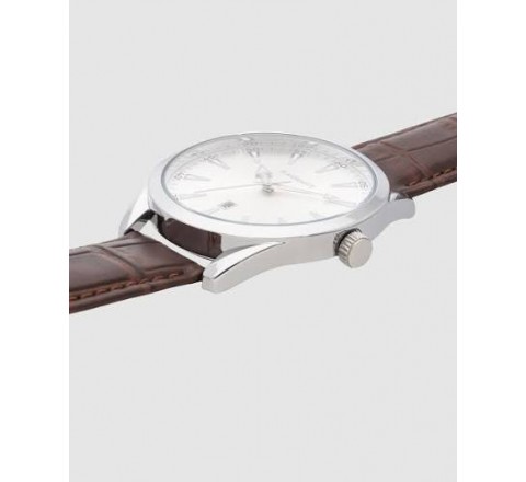 RELOJ RADIANT CAJA ACERO CORREA PIEL MARRON RA695206