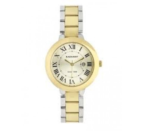 RELOJ RADIANT CAJA Y ARMIS BICOLOR DORADO REDONDO RA684202