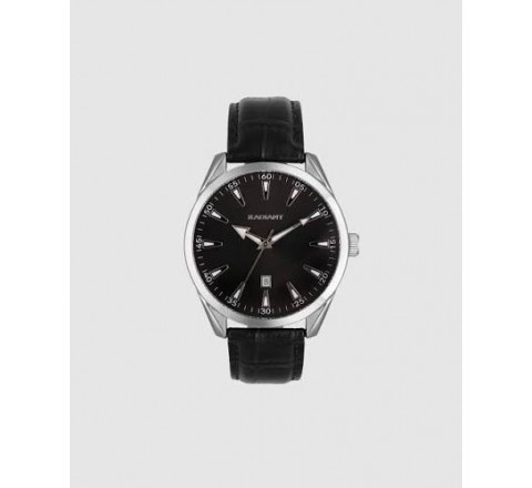 RELOJ RADIANT CAJA REDONDA CORREA PIEL NEGRA RA695202