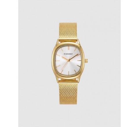 RELOJ RADIANT CAJA Y ARMIS DORADO CUADRADO RA705202