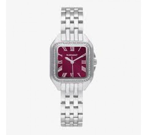 RELOJ RADIANT CUADRADO ESFERA GRANATE CIRCONITAS RA643202