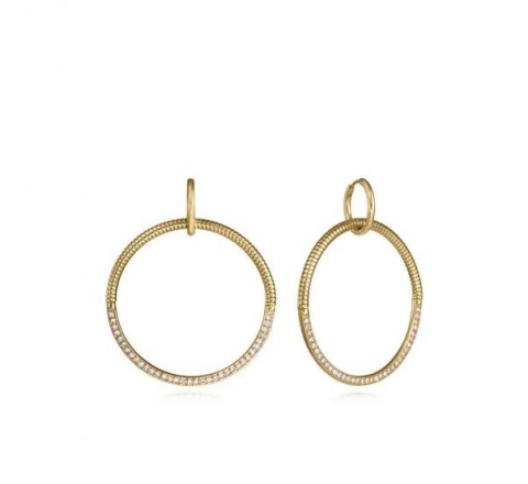 PENDIENTES VICEROY ACERO DORADO ARO CIRCONITAS 15206E01012
