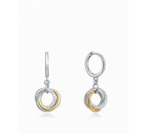 PENDIENTES VICEROY PLATA BICOLOR CIRCONITAS 13033E100-39