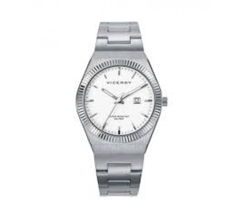 RELOJ VICEROY CAJA Y ARMIS ACERO ESFERA BLANCA 401296-07