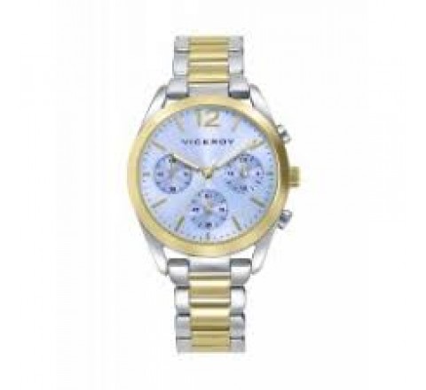 RELOJ VICEROY CAJA Y ARMIS ACERO BICOLOR DORADO 41170-35